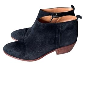 J. Crew Sawyer Sz 7 Black Suede Ankle Boots